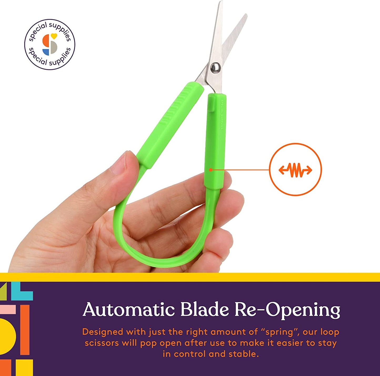 Special Supplies Mini Loop Scissors for Kids and Adults 5.5" Inches (6-Pack)