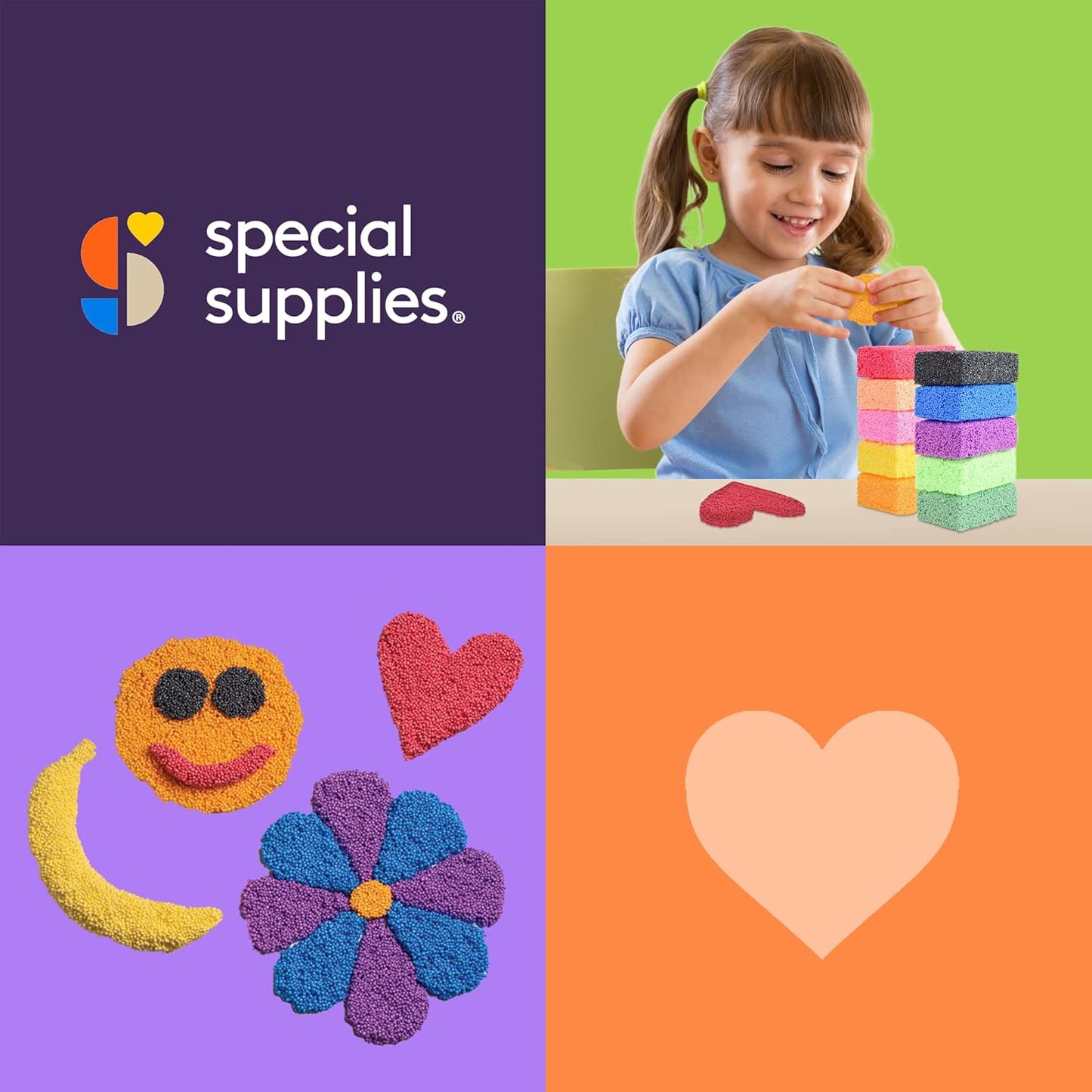 Special Supplies Fun Foam Modeling Clay Kit – 10 Pack Mess-Free Sensory Foam (20g Each)
