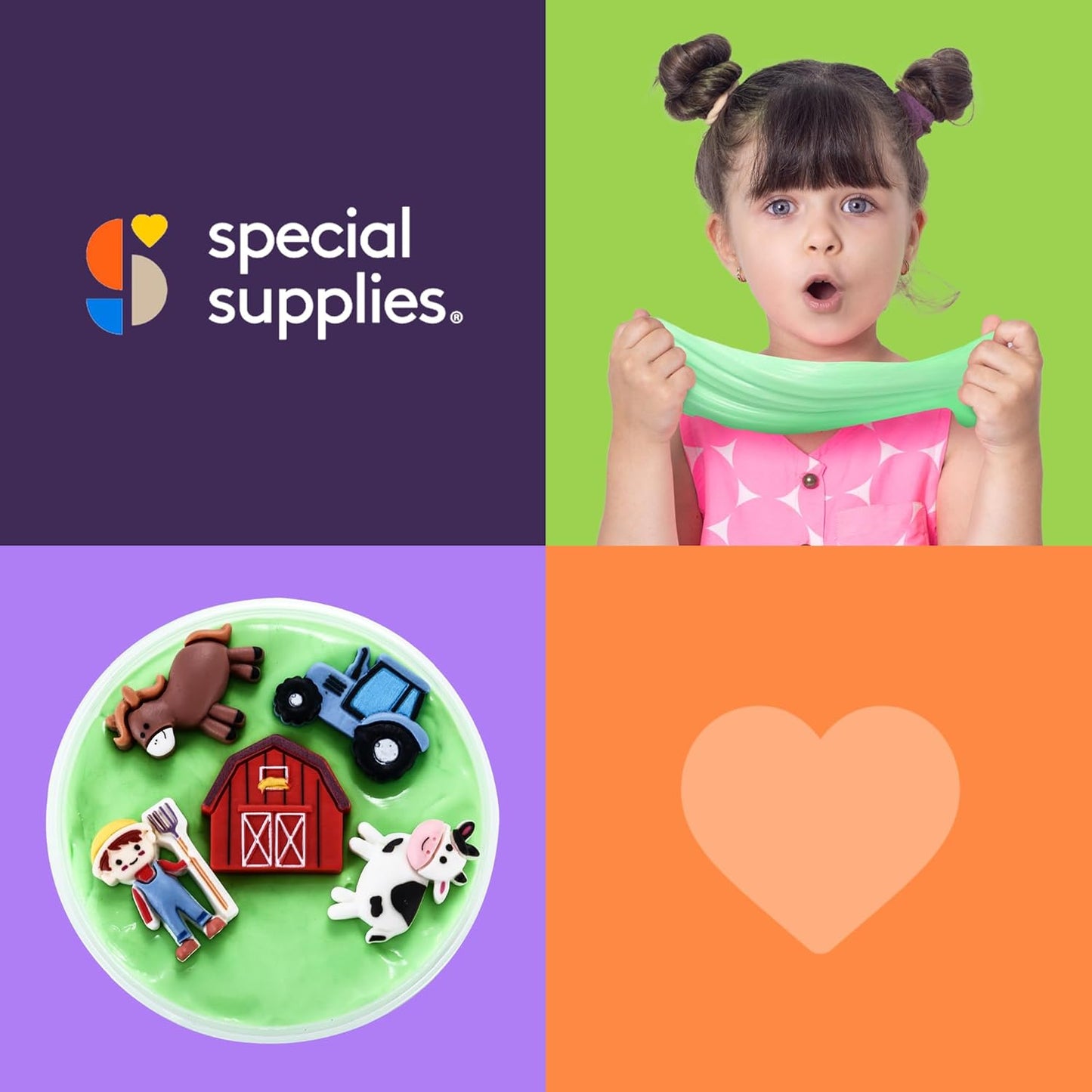 Special Supplies Therapy Putty with Charms – Interactive Sensory & Occupational Therapy Tool for Kids and Adults - Resistive Therapy Soft Strength Farm Set