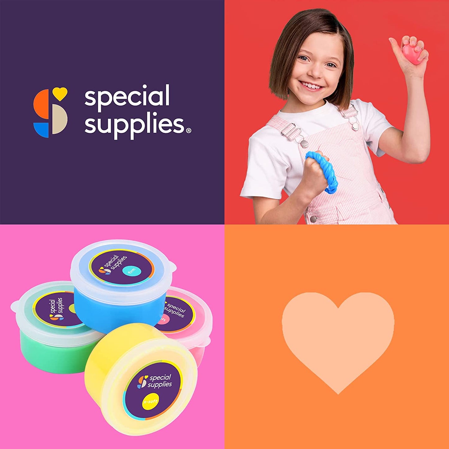 Special Supplies Therapy Putty – 4-Pack Primary Colors for Hand Strength, Fine Motor Skills & Stress Relief