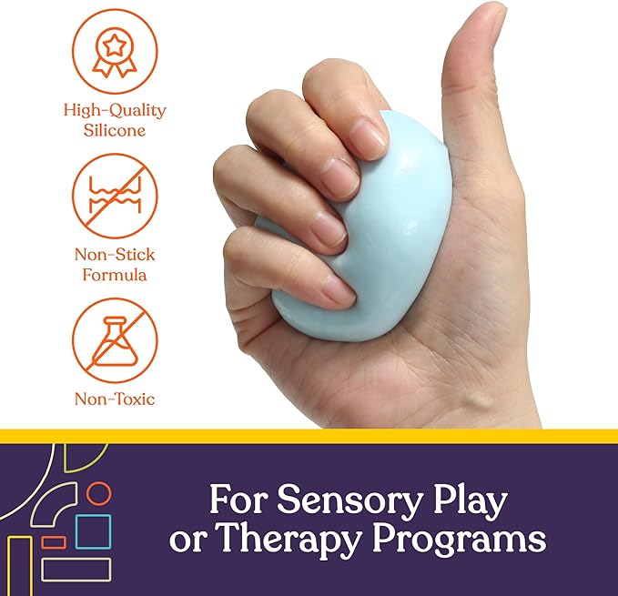 Special Supplies Silicone Therapy Putty – Ocean Colors – 6 Strength Levels for Hand Strength & Stress Relief