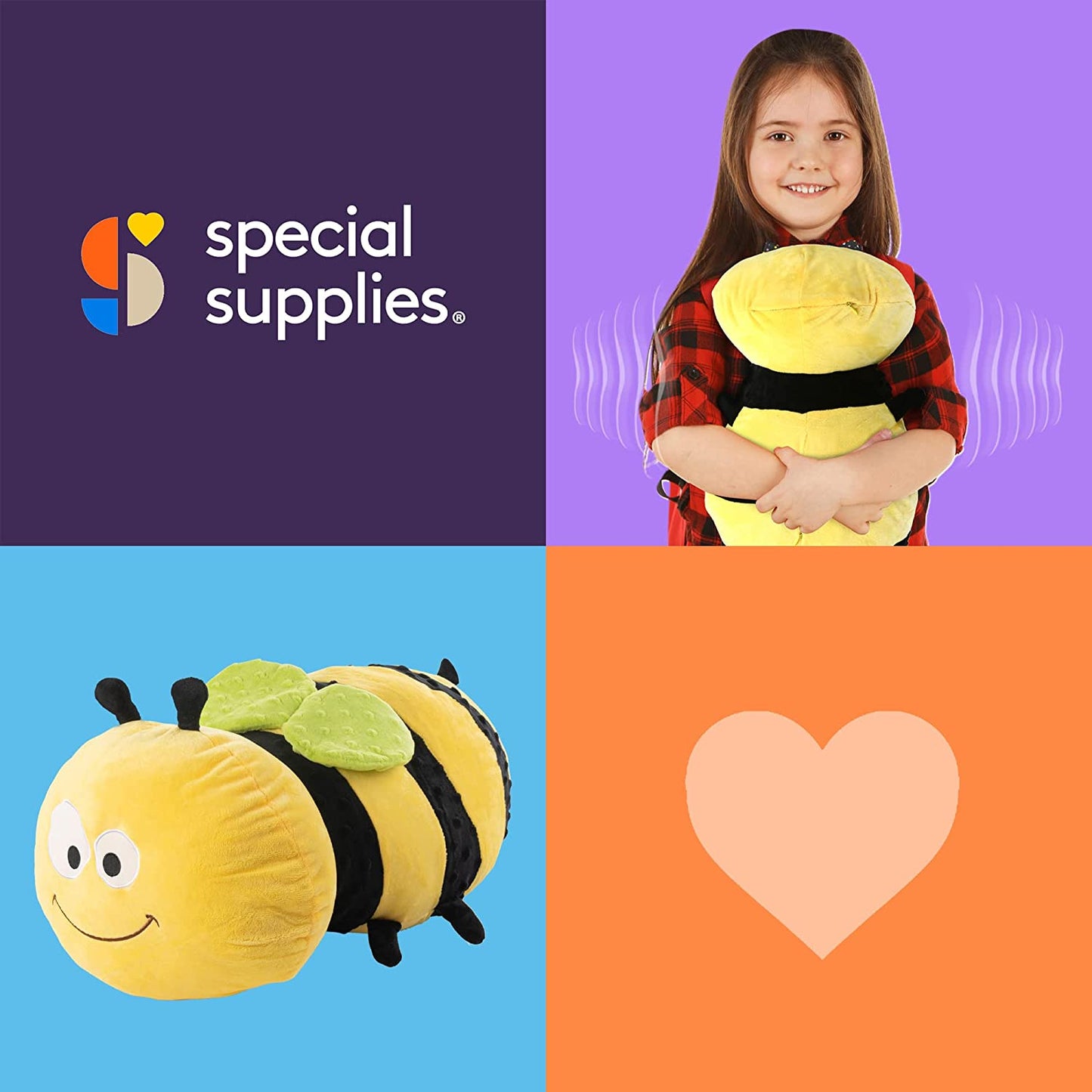 Special Supplies Vibrating Bumble Bee Sensory Pillow