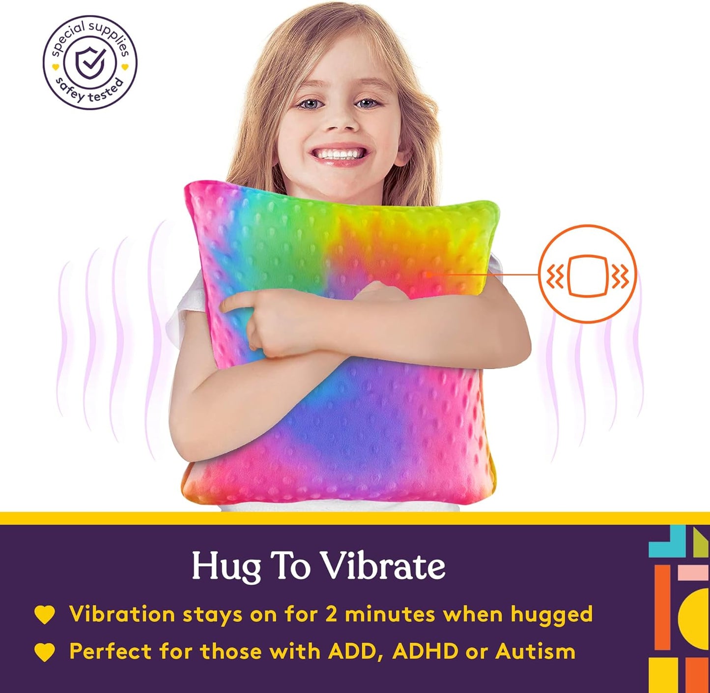 Special Supplies Vibrating Sensory Pillow (Colorful)