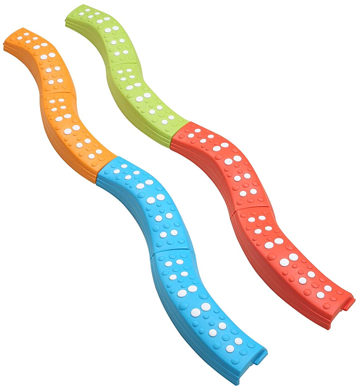 Special Supplies Wavy Circle Balance Beams – 8-Piece Stepping Stone Set for Active Play