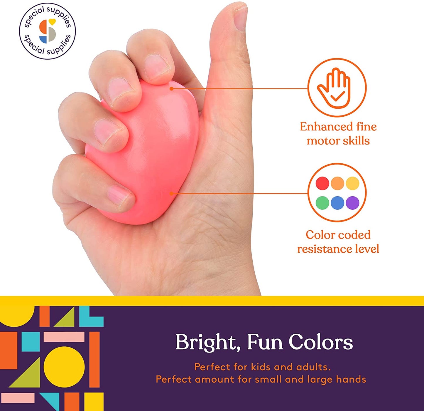 Special Supplies Occupational Therapy Putty – 6-Pack Stress Relief & Hand Strengthening Silicone Putty for Kids & Adults