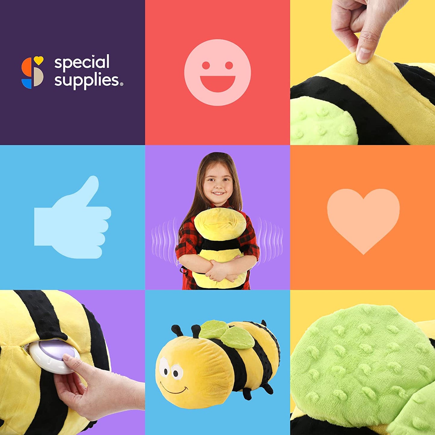 Special Supplies Vibrating Bumble Bee Sensory Pillow