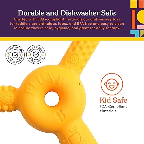 The Fluxy Oral Motor Tool | Multi-Texture Chew and Therapy Aid for Sensory Stimulation