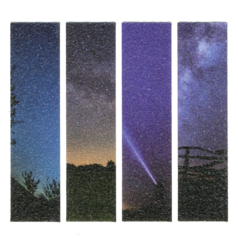 The Pencil Grip Inc. Zen Strips – Textured Sensory Calming Strips - Night Sky Colors (4-Pack)