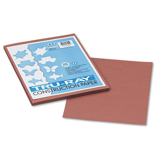 Pacon Tru-Ray Construction Paper – Light Brown – 50 Sheets Heavyweight 76 lb Craft Paper 9"x12" for School & Creative Projects