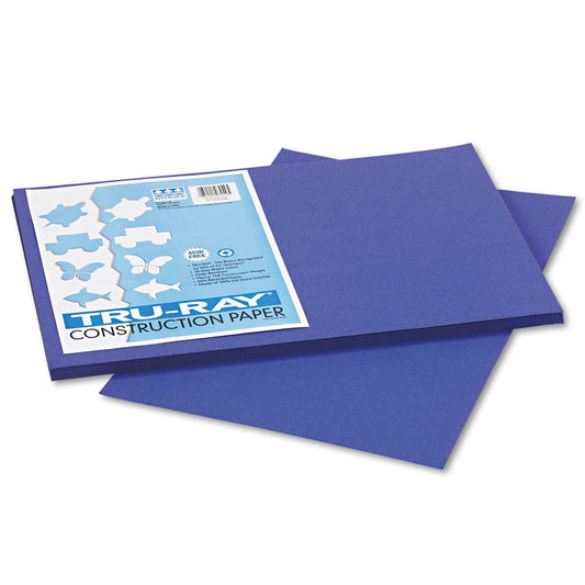 Pacon Tru-Ray Construction Paper – Royal Blue – 50 Sheets Heavyweight 76 lb Craft Paper 12"x18" for School & Creative Projects