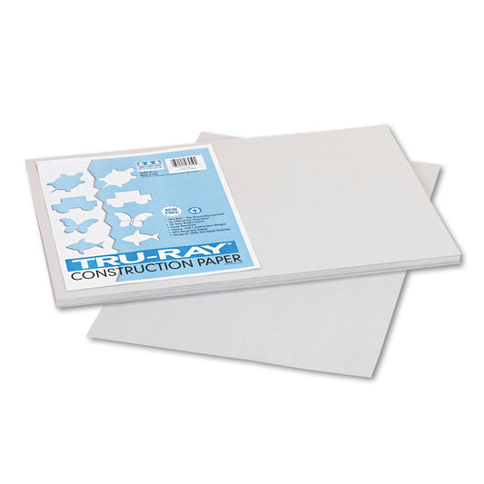 Pacon Tru-Ray Construction Paper– Grey – 50 Sheets Heavyweight 76 lb Craft Paper 12"x18" for School & Creative Projects