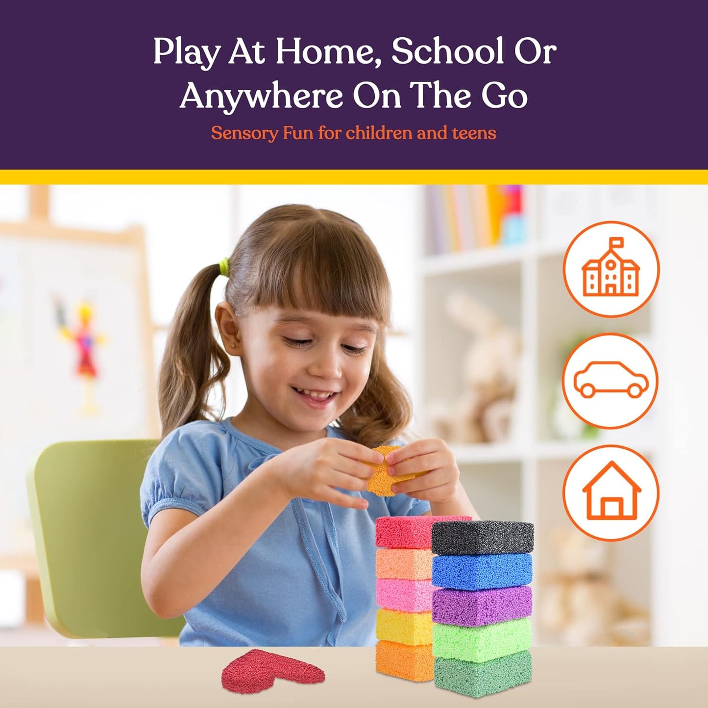 Special Supplies Fun Foam Modeling Clay Kit – 10 Pack Mess-Free Sensory Foam (20g Each)