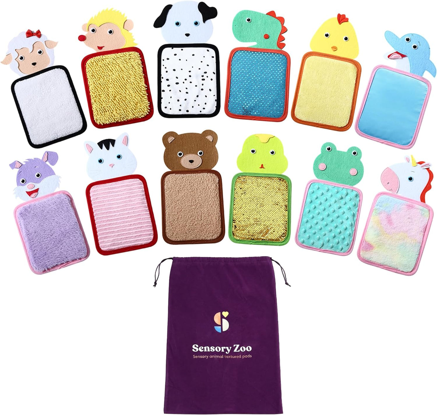 Special Supplies Sensory Mats for Kids (10 Textured Pads) – Autism, ADHD, and Sensory Play Mats with Fun Animal Designs for Early Learning
