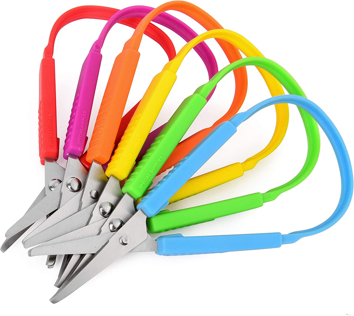 Special Supplies Mini Loop Scissors for Kids and Adults 5.5" Inches (6-Pack)