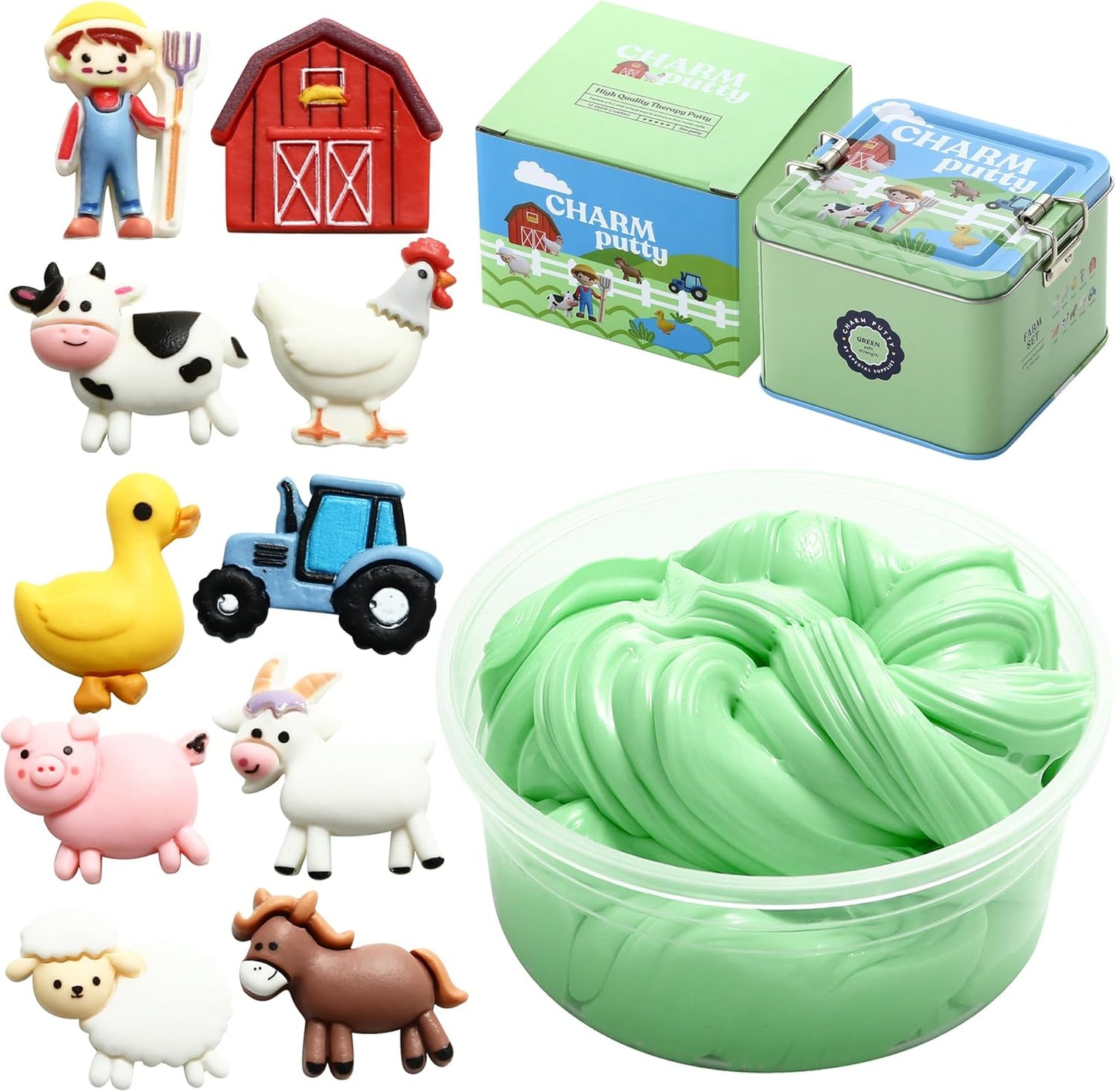 Special Supplies Therapy Putty with Charms – Interactive Sensory & Occupational Therapy Tool for Kids and Adults - Resistive Therapy Soft Strength Farm Set