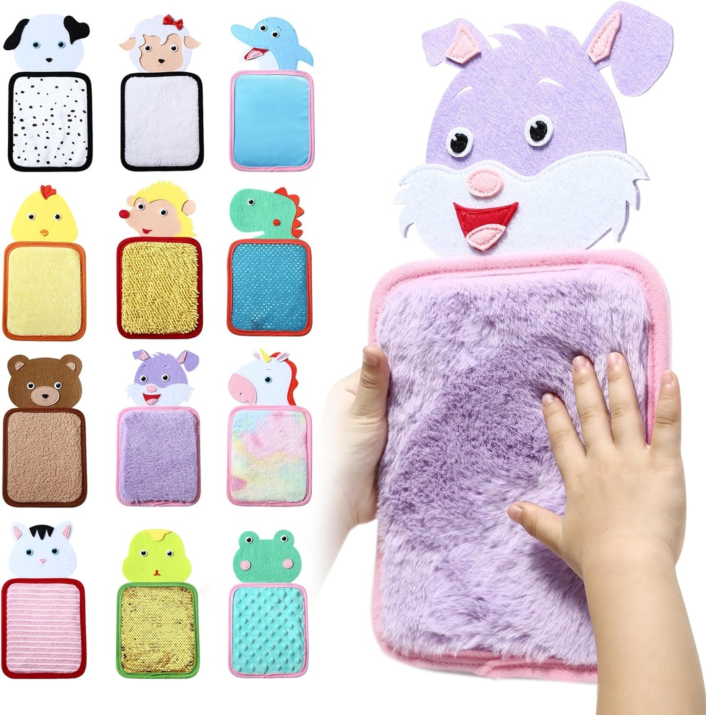 Special Supplies Sensory Mats for Kids (10 Textured Pads) – Autism, ADHD, and Sensory Play Mats with Fun Animal Designs for Early Learning