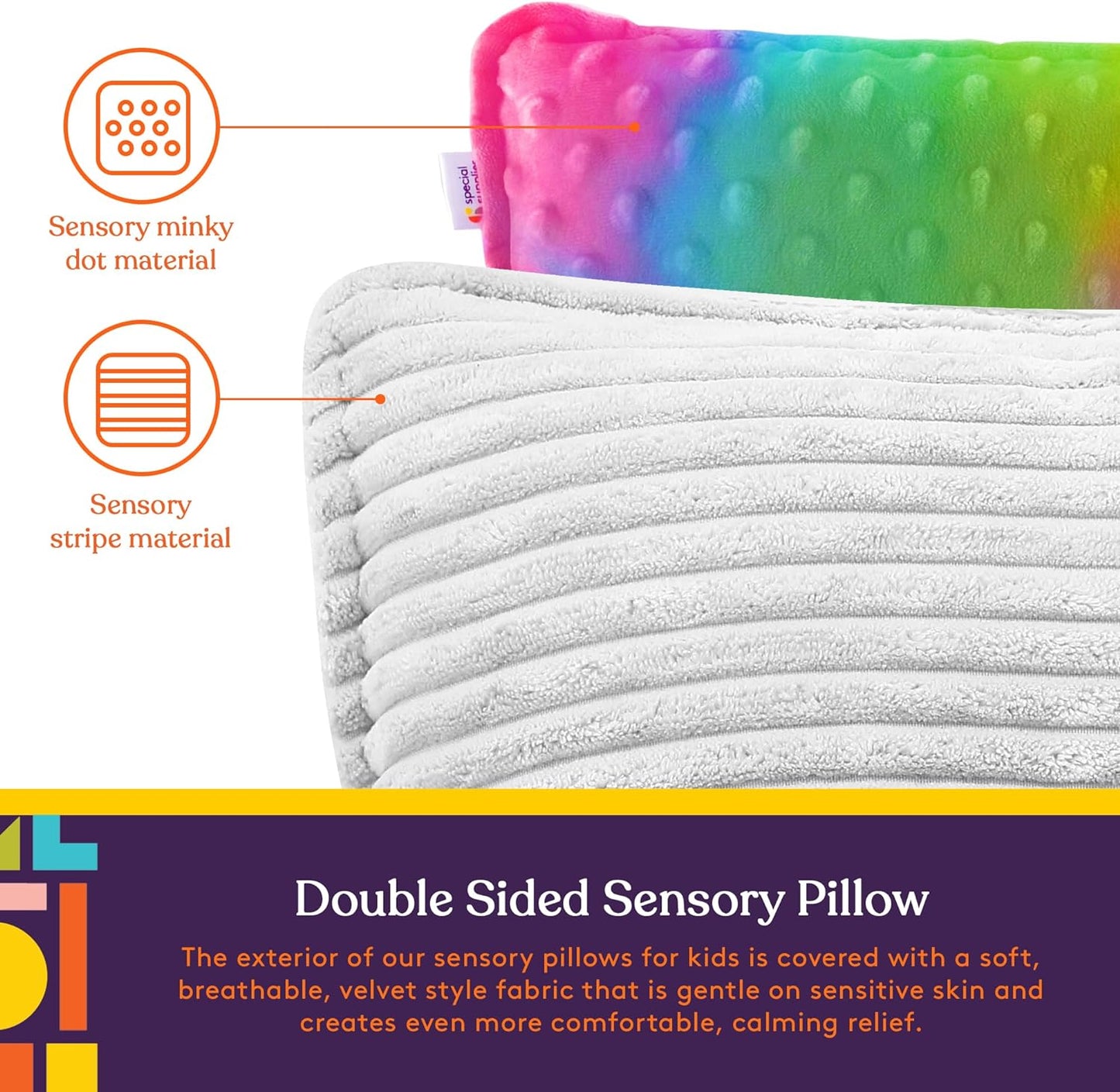Special Supplies Vibrating Sensory Pillow (Colorful)