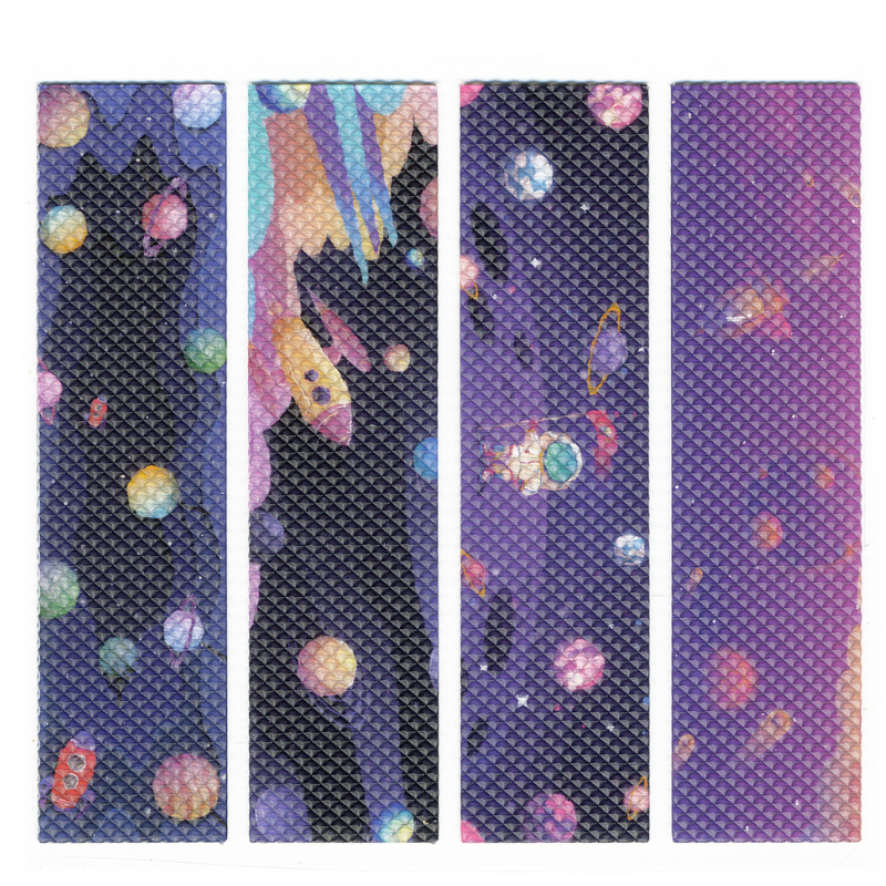 The Pencil Grip Inc. Zen Strips – Textured Sensory Calming Strips - Bumpy Space Colors (4-Pack)