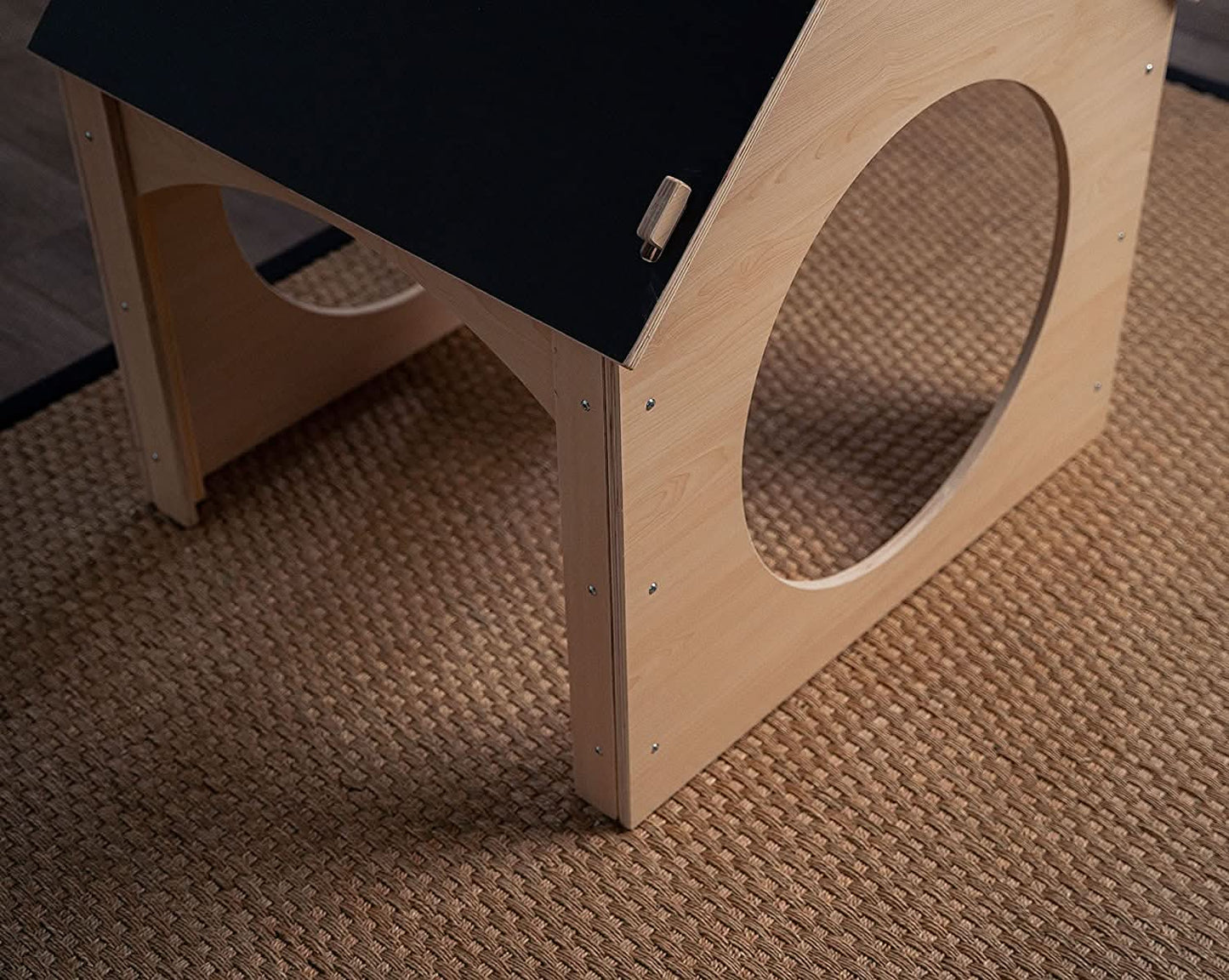 Avenlur Evergreen Wooden Playhouse | Montessori-Inspired Imaginative Playhouse with Chalkboards & Art Easel | Indoor & Outdoor Play for Ages 1–6