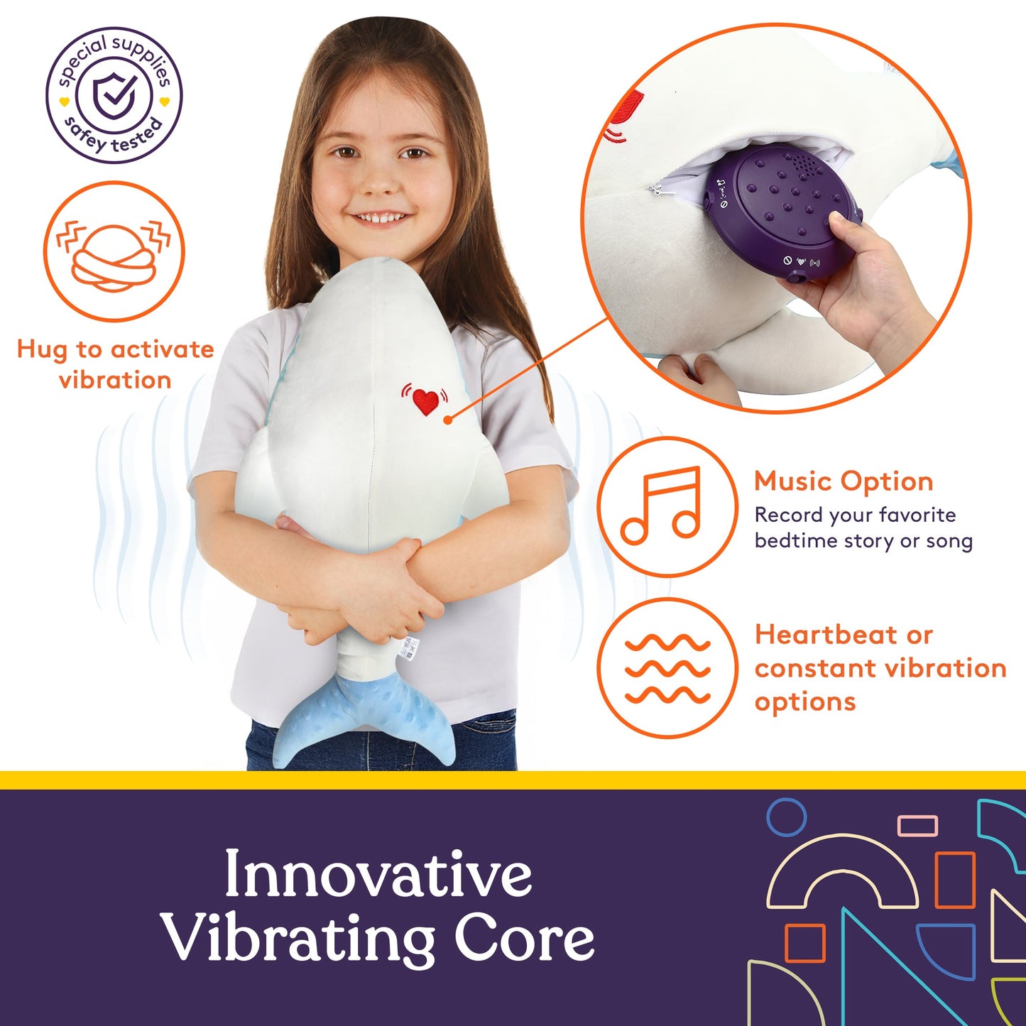 Special Supplies Vibrating Whale Sensory Pillow