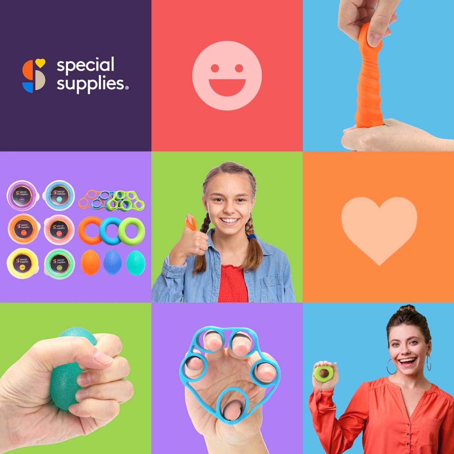 Special Supplies 15-Piece Hand Therapy & Dexterity Exercise Bundle