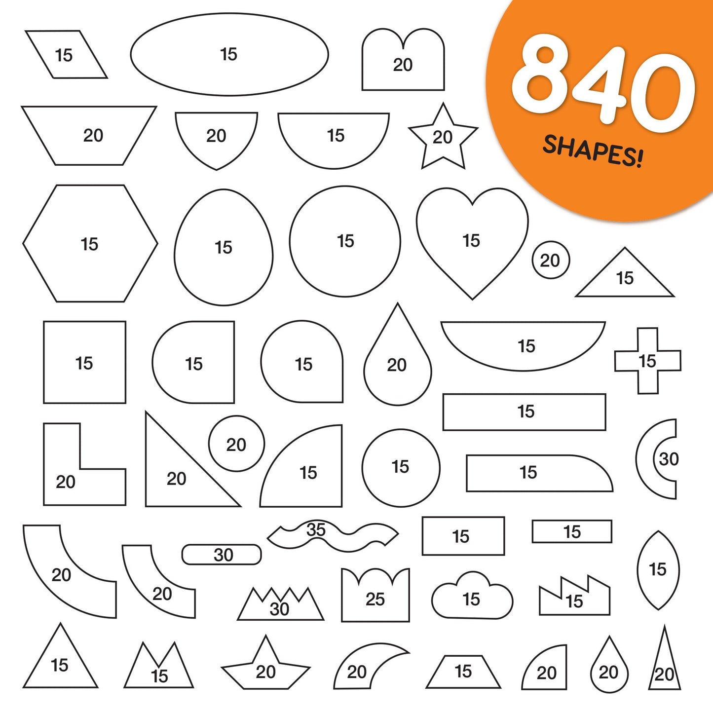FreshCut Crafts ARTshapes Creative Pack – 840 Punch-Out Shapes, 45 Designs, 5 Color Palettes