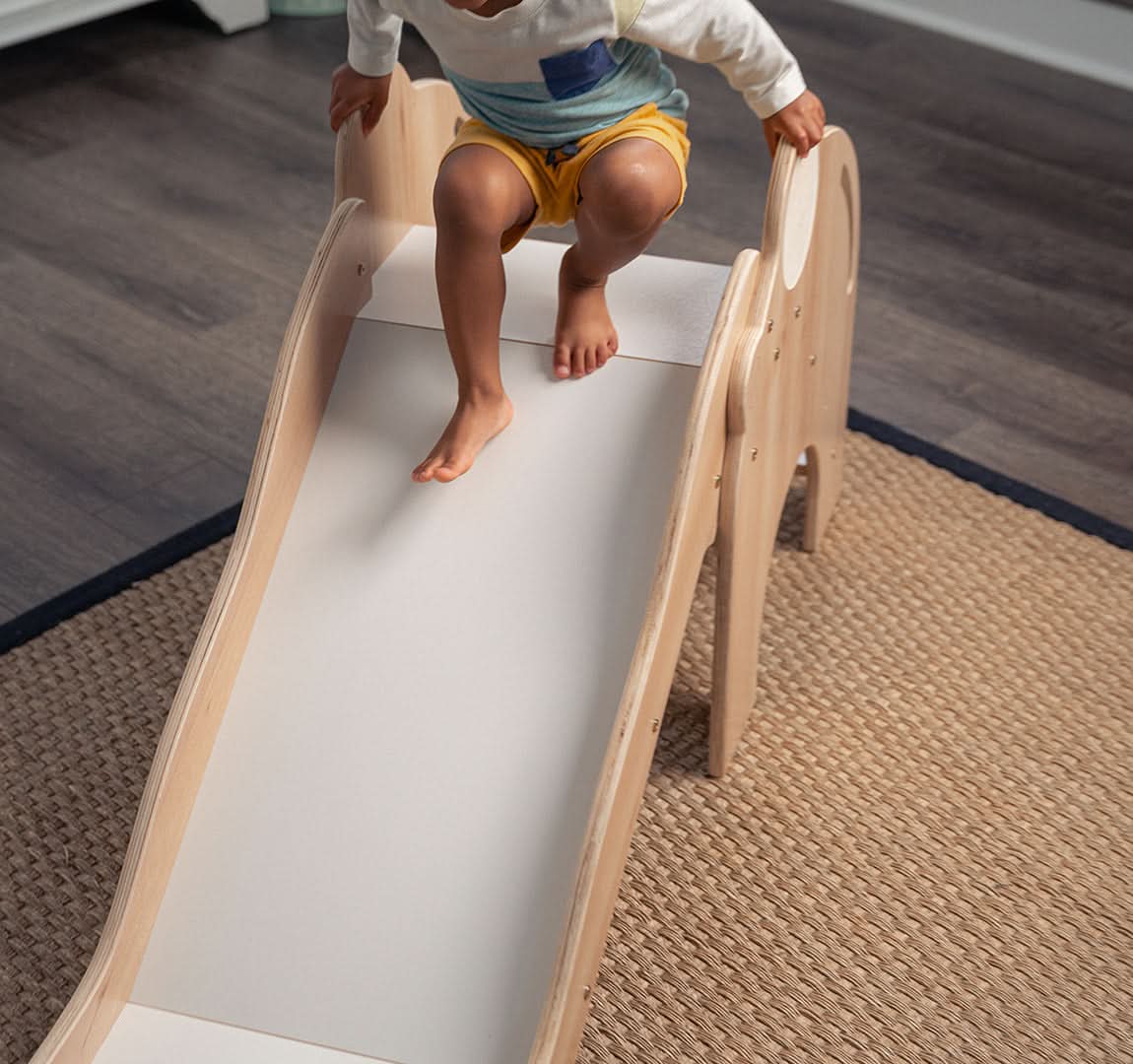 Avenlur Nima Elephant Slide – Wooden Toddler Slide for Indoor & Outdoor Play | Montessori-Inspired, Safe, Non-Toxic, and Stylish Design