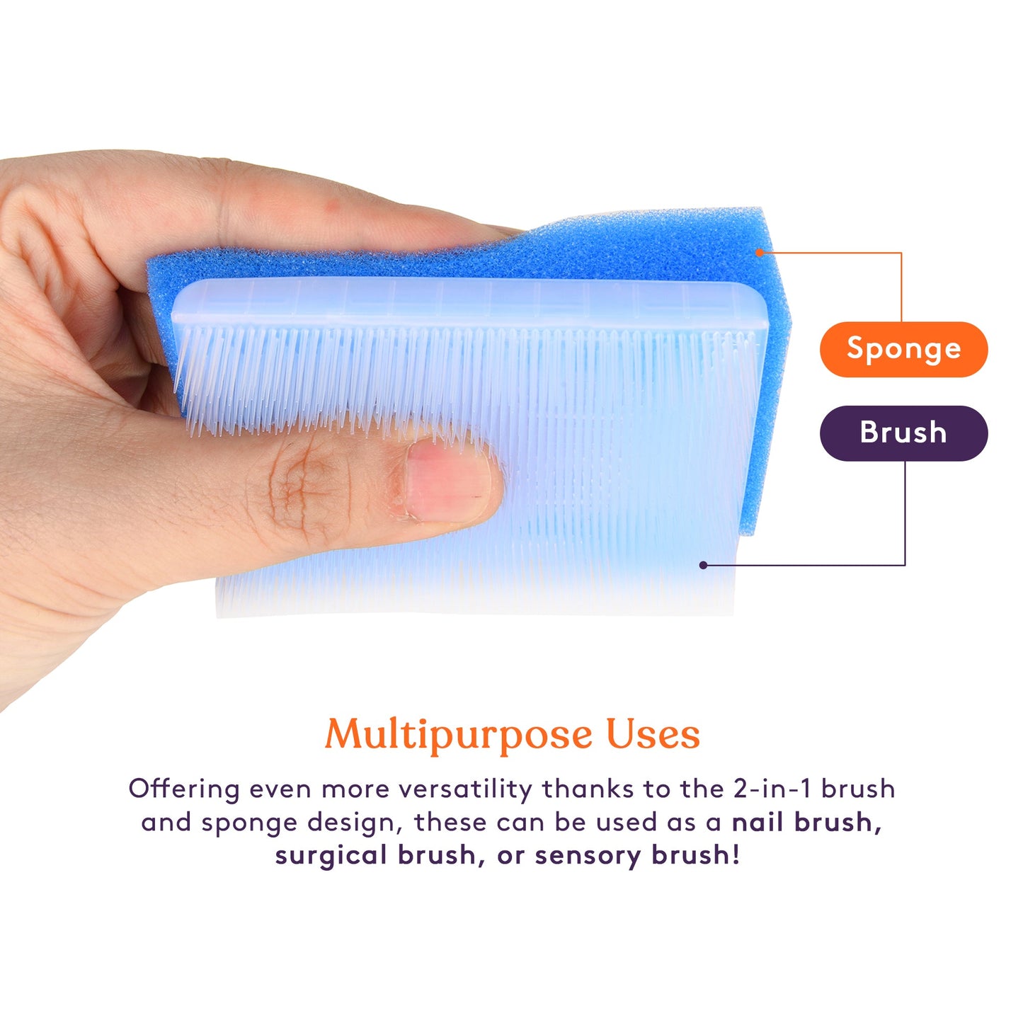 Special Supplies Baby Bath Sponges – Dual-Sided Sensory Foam & Soft Bristle Scrubbers for Gentle Infant and Toddler Bathing