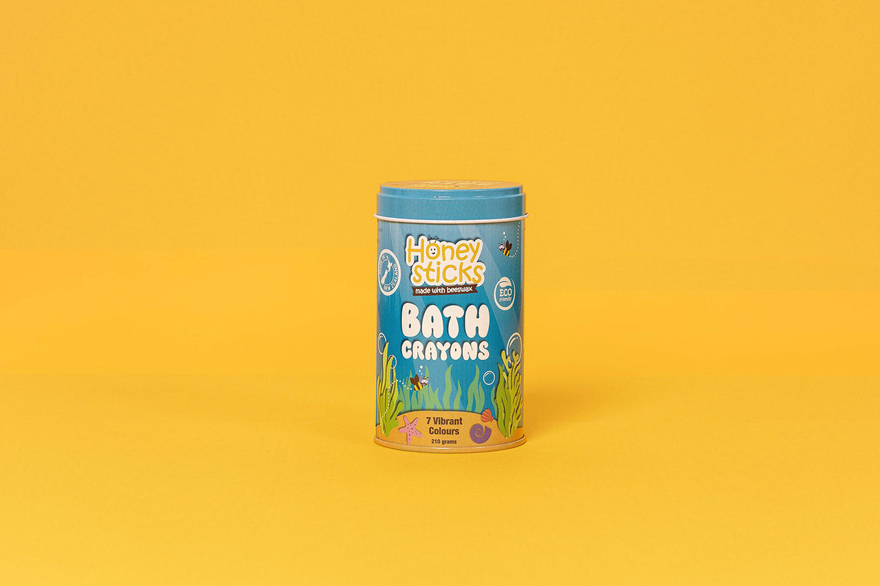 Honeysticks Bath Crayon Super Jumbos – Non-Toxic Beeswax Bath Crayons for Kids, 7 Colors