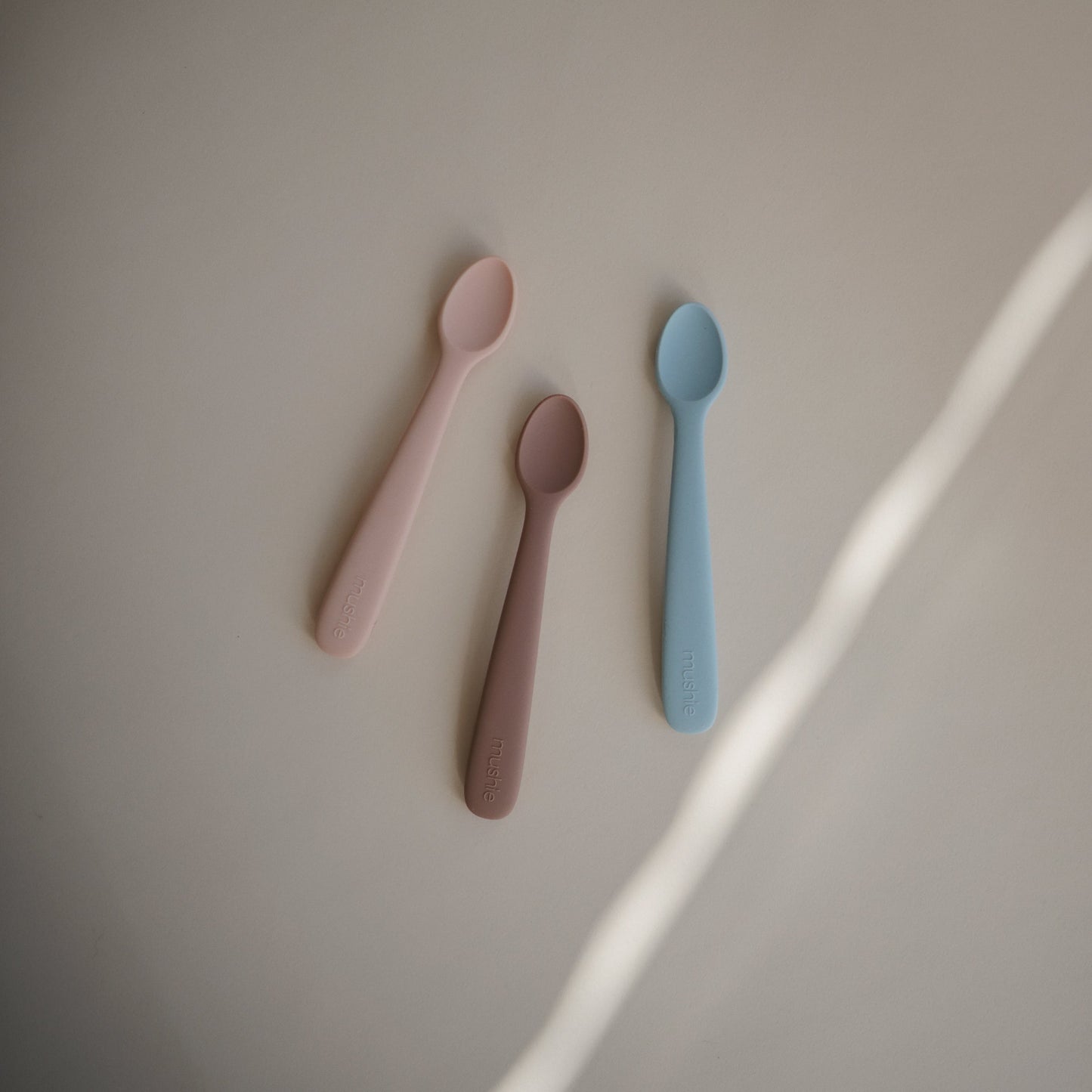 Mushie Baby Feeding Spoons – Soft Silicone Adaptive Utensils for Infants, Toddlers and Beyond