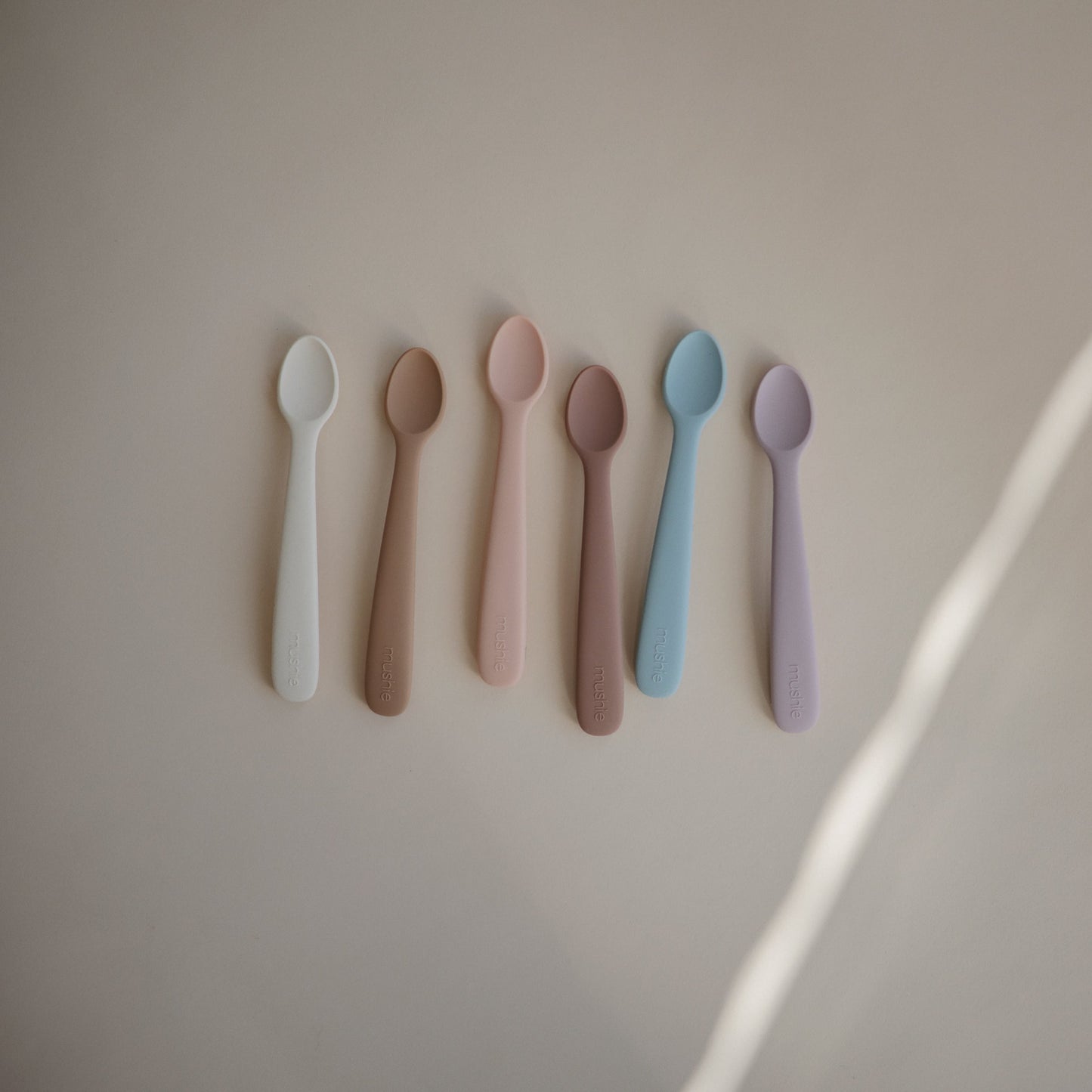 Mushie Baby Feeding Spoons – Soft Silicone Adaptive Utensils for Infants, Toddlers and Beyond