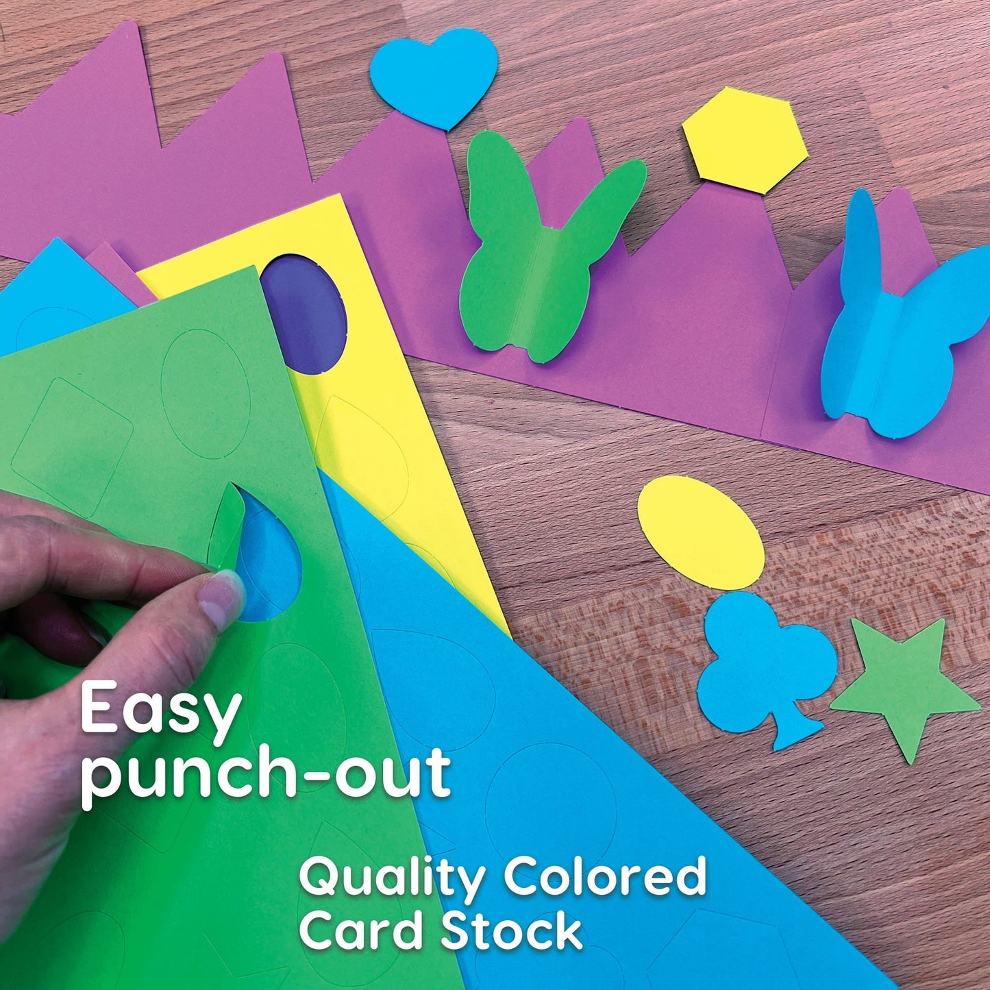 FreshCut Crafts DIY Party Crown Kit – Happy Colors, 12 Crowns & 200+ Decorations