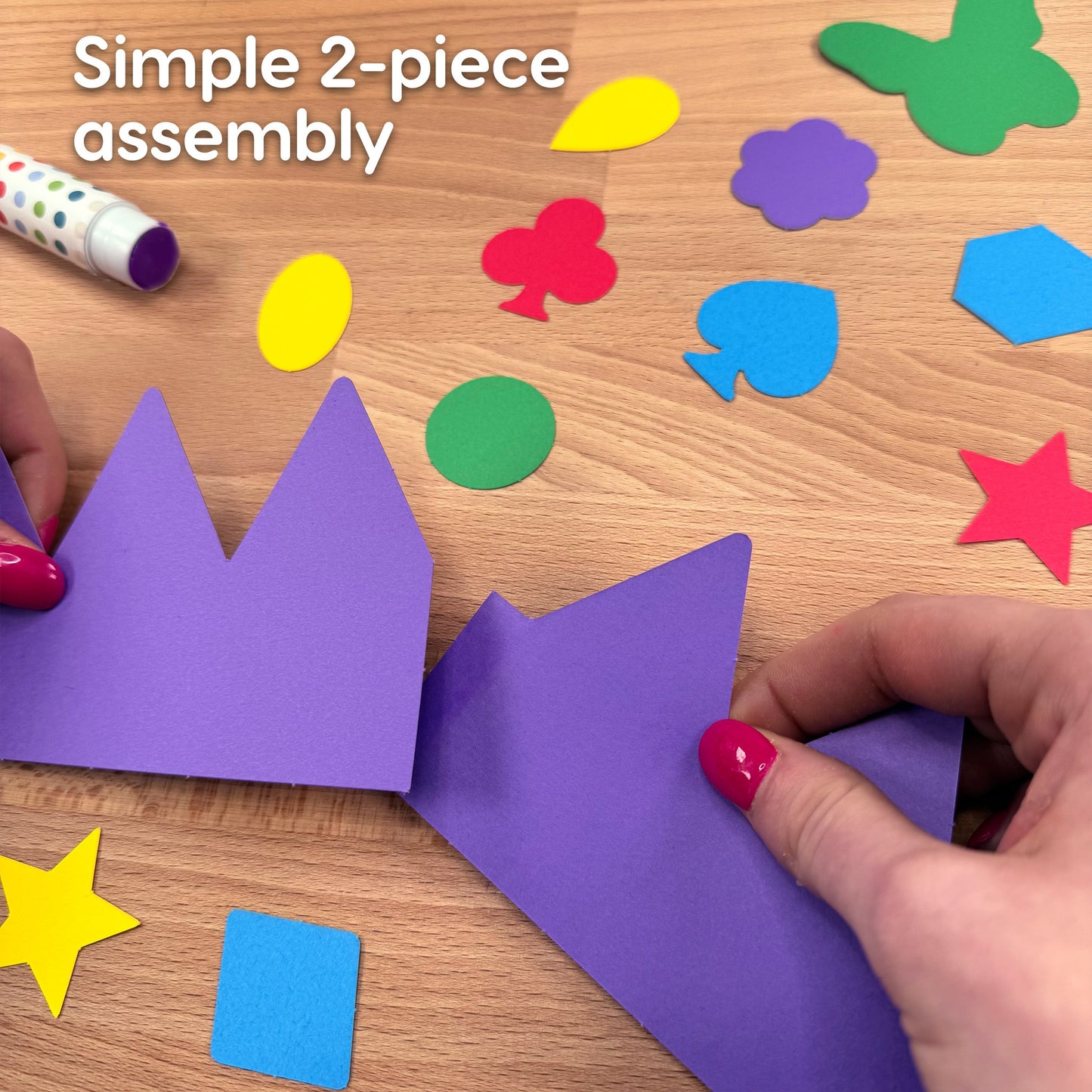 FreshCut Crafts DIY Party Crown Kit – Jewel Colors, 12 Crowns & 200+ Decorations