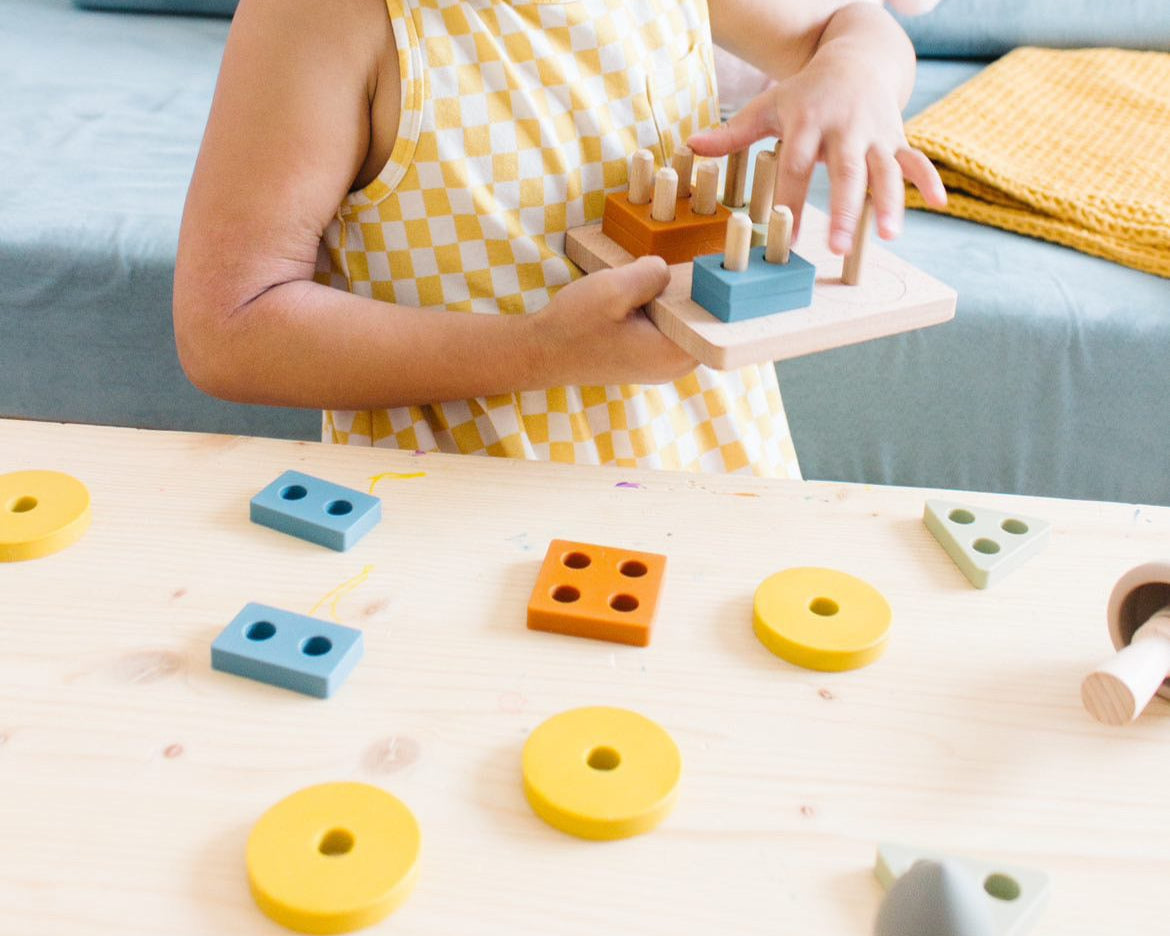 LYTL Montessori Shape Puzzle Toy – Wooden & Silicone Early Learning Puzzle for Toddlers
