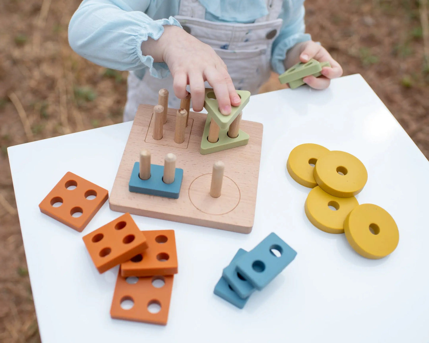 LYTL Montessori Shape Puzzle Toy – Wooden & Silicone Early Learning Puzzle for Toddlers