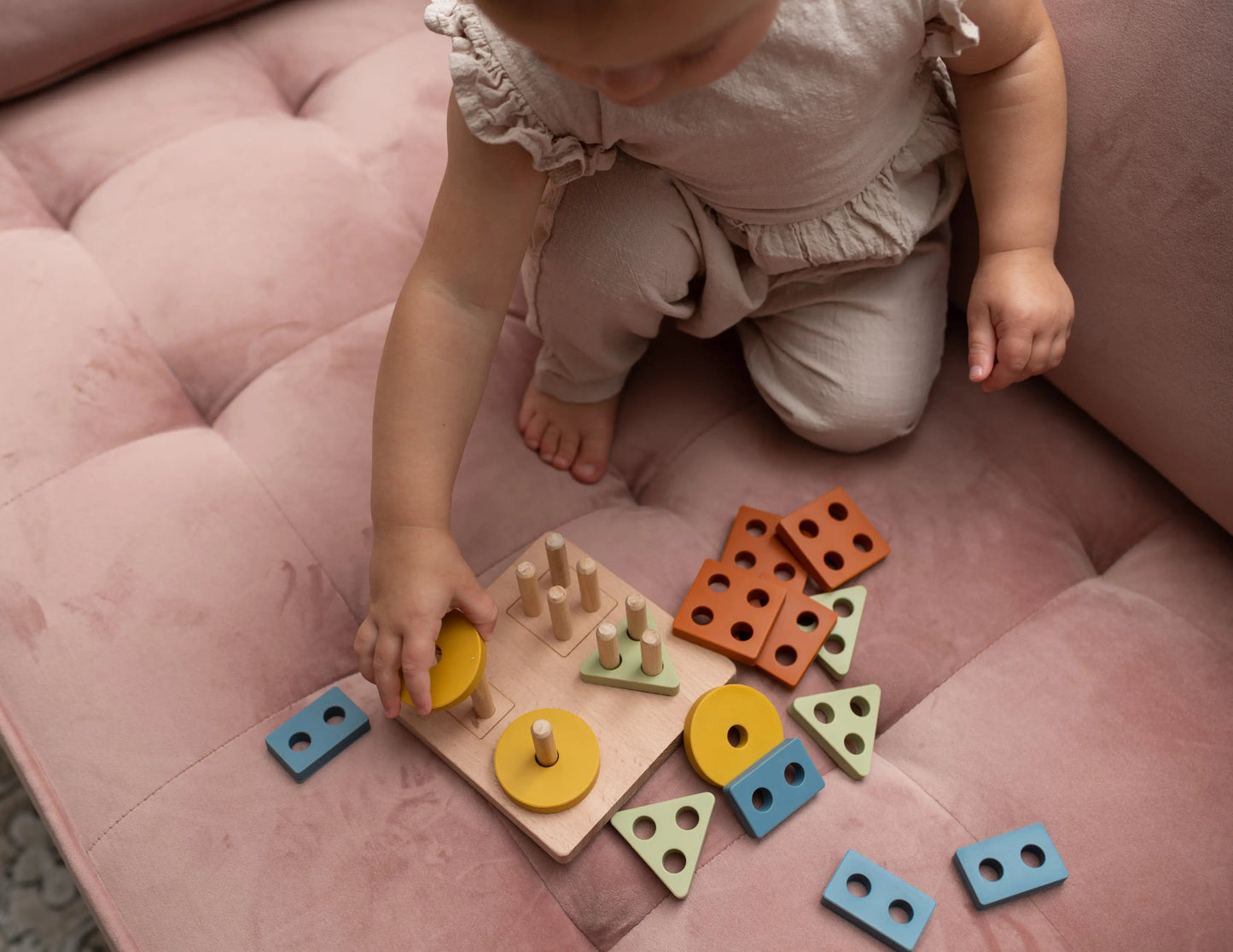 LYTL Montessori Shape Puzzle Toy – Wooden & Silicone Early Learning Puzzle for Toddlers