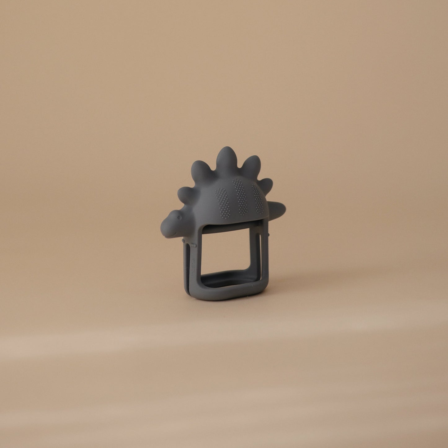 Mushie Dino Teething Ring | Sensory Silicone Teether for Babies – Soft, Safe & Textured