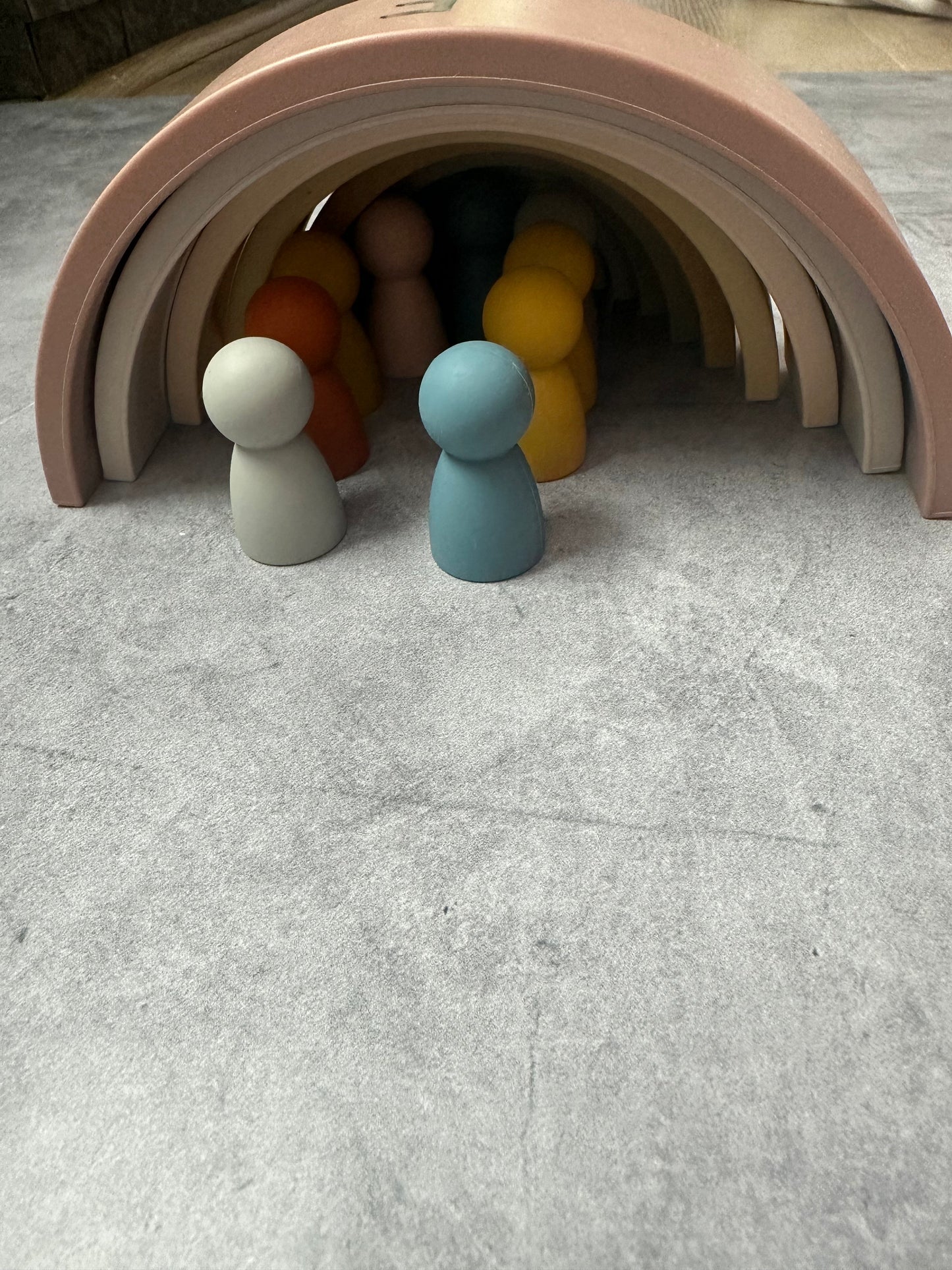 LYTL Mini Silicone Dolls – Stack, Sort, Pretend & Splash | Set of 6 Safe, Soft Dolls for Imaginative & Sensory Play