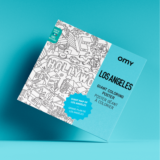 OMY Los Angeles Map Giant Coloring Poster – Interactive Map Art for Big Kids & Creative Exploration