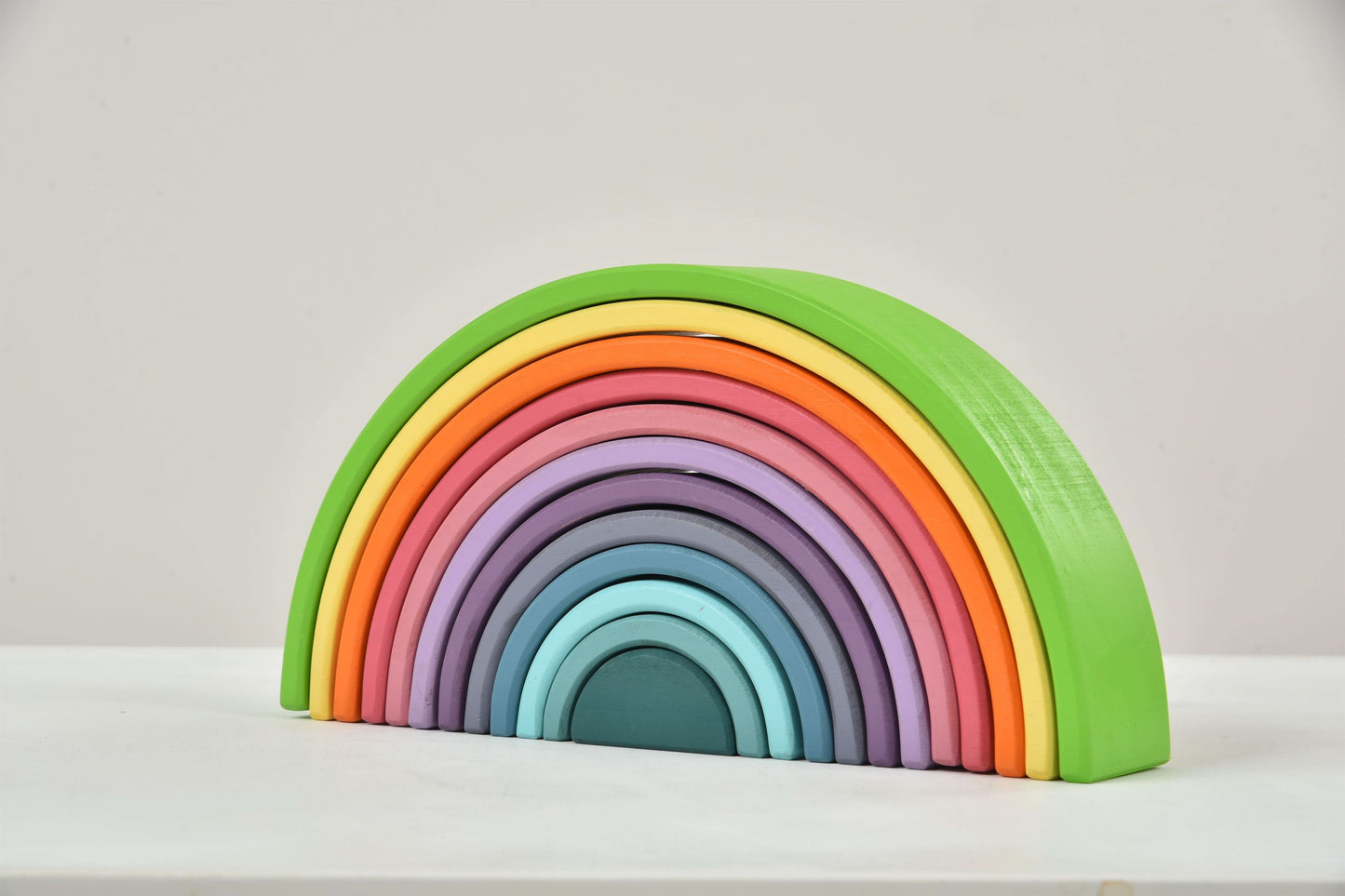 Avenlur Wooden Rainbow Stacking Blocks – Colorful Montessori Building & Balance Set