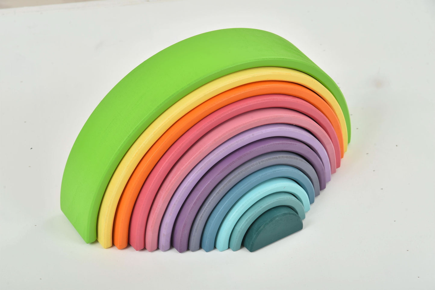 Avenlur Wooden Rainbow Stacking Blocks – Colorful Montessori Building & Balance Set