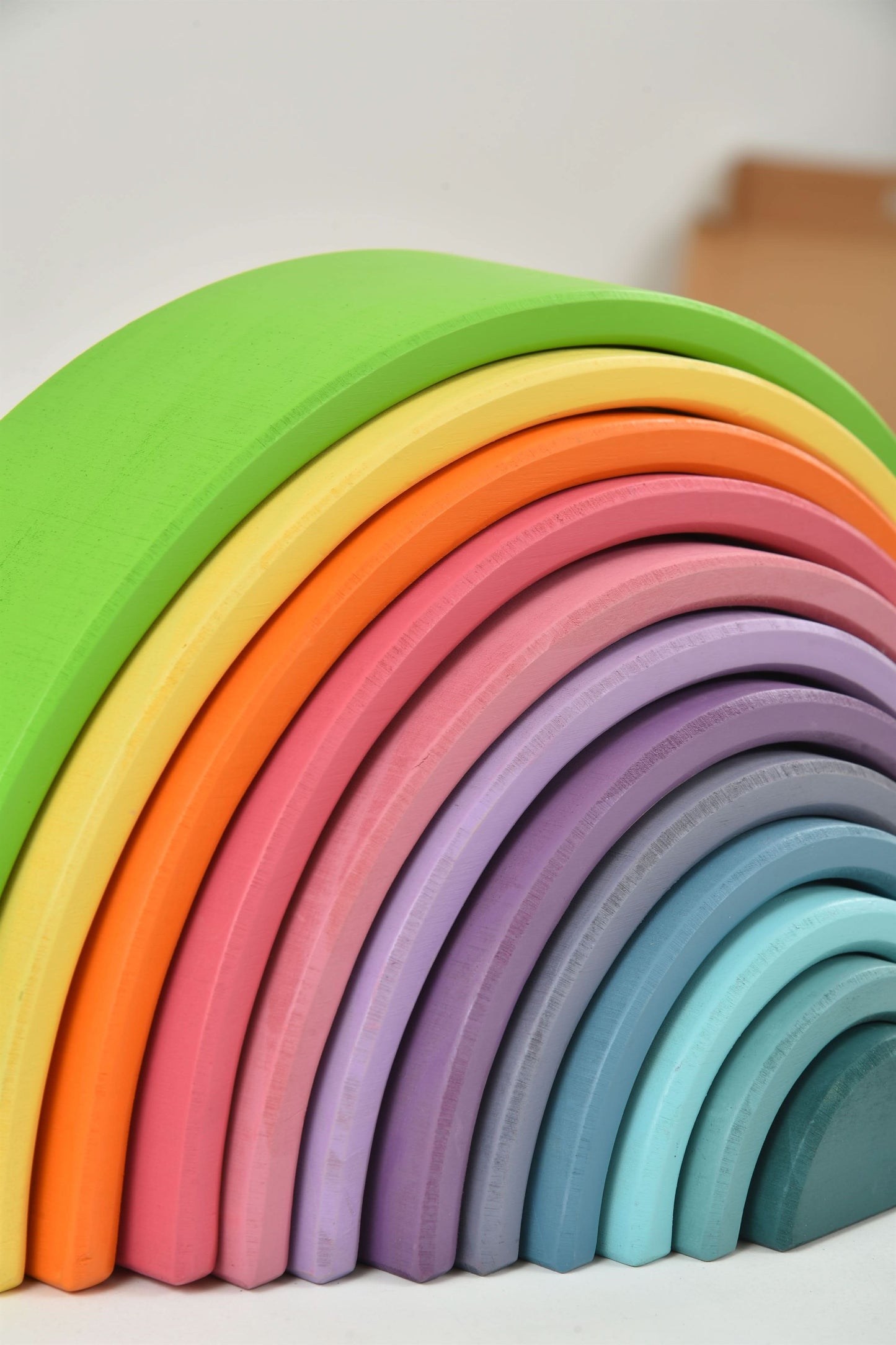 Avenlur Wooden Rainbow Stacking Blocks – Colorful Montessori Building & Balance Set