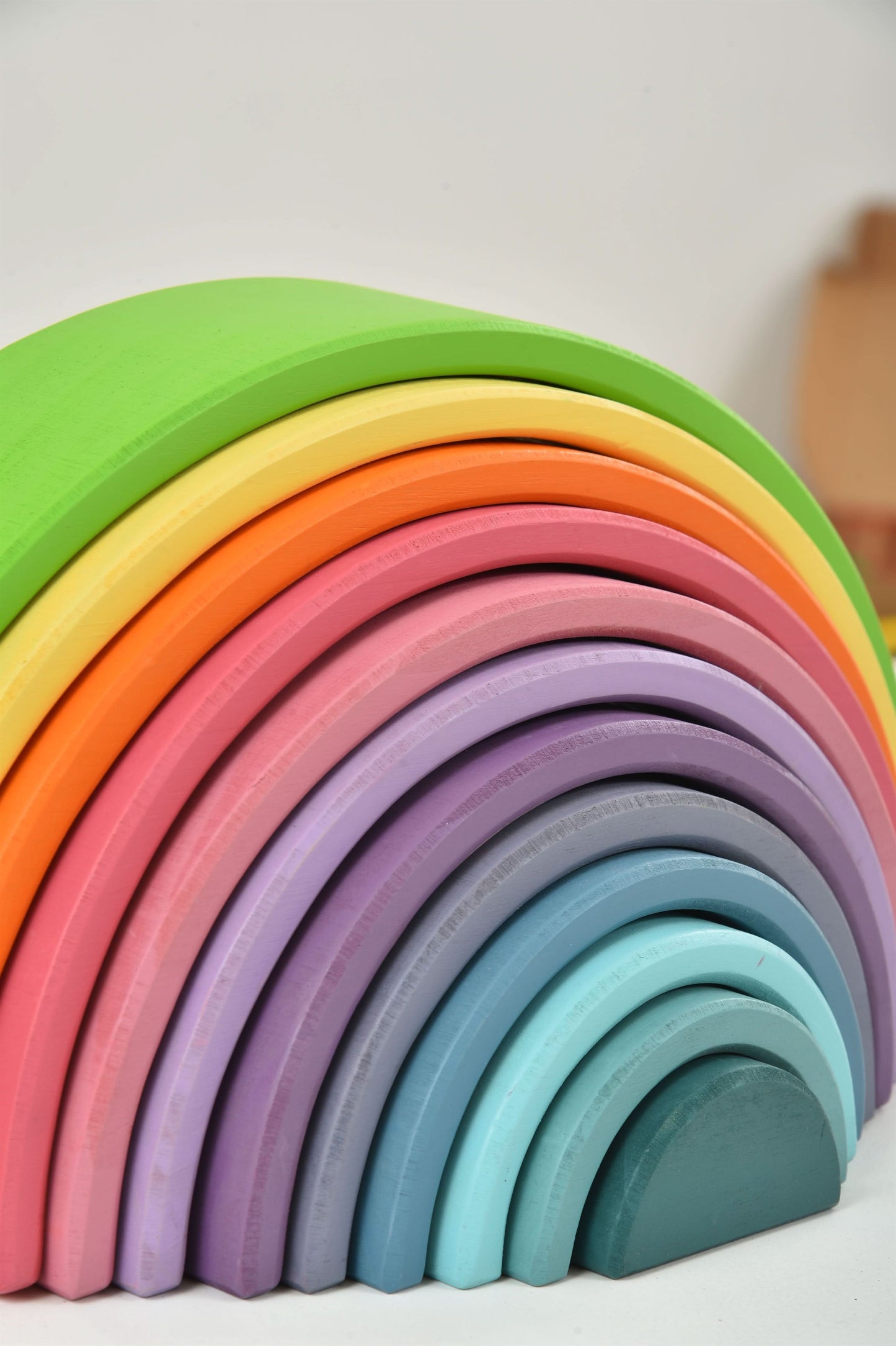 Avenlur Wooden Rainbow Stacking Blocks – Colorful Montessori Building & Balance Set