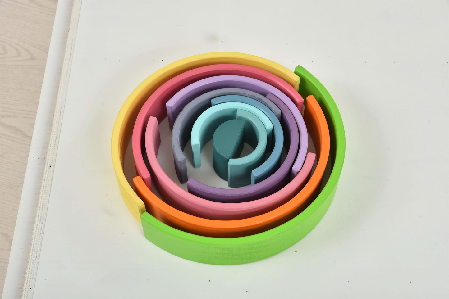 Avenlur Wooden Rainbow Stacking Blocks – Colorful Montessori Building & Balance Set