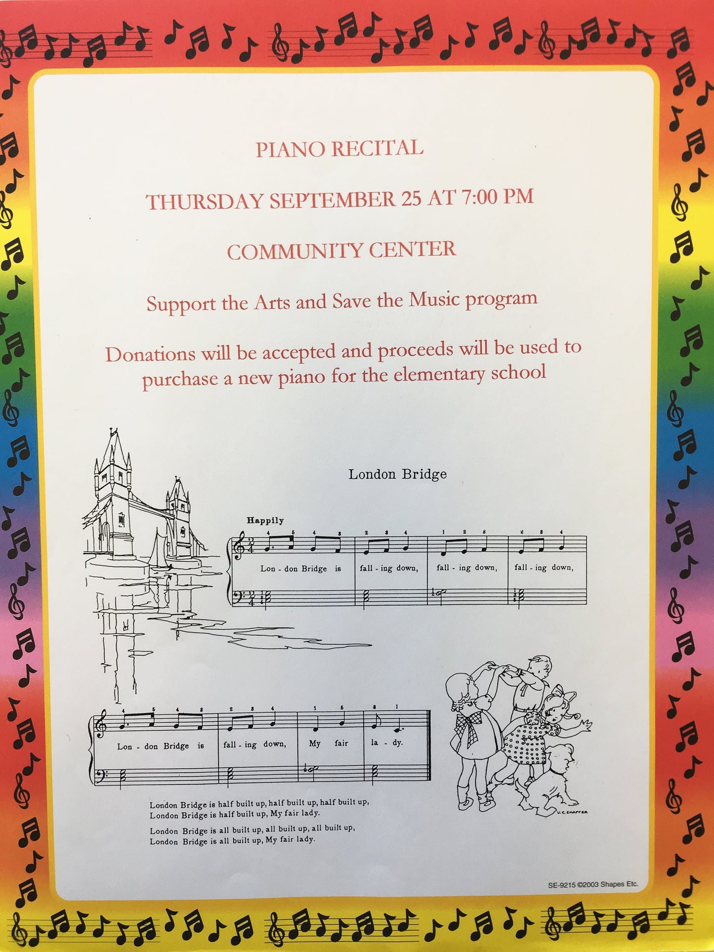 Shapes Etc. Music Notes Border Designer Craft Paper | 50 sheets | Standard Size 8.5"x11"