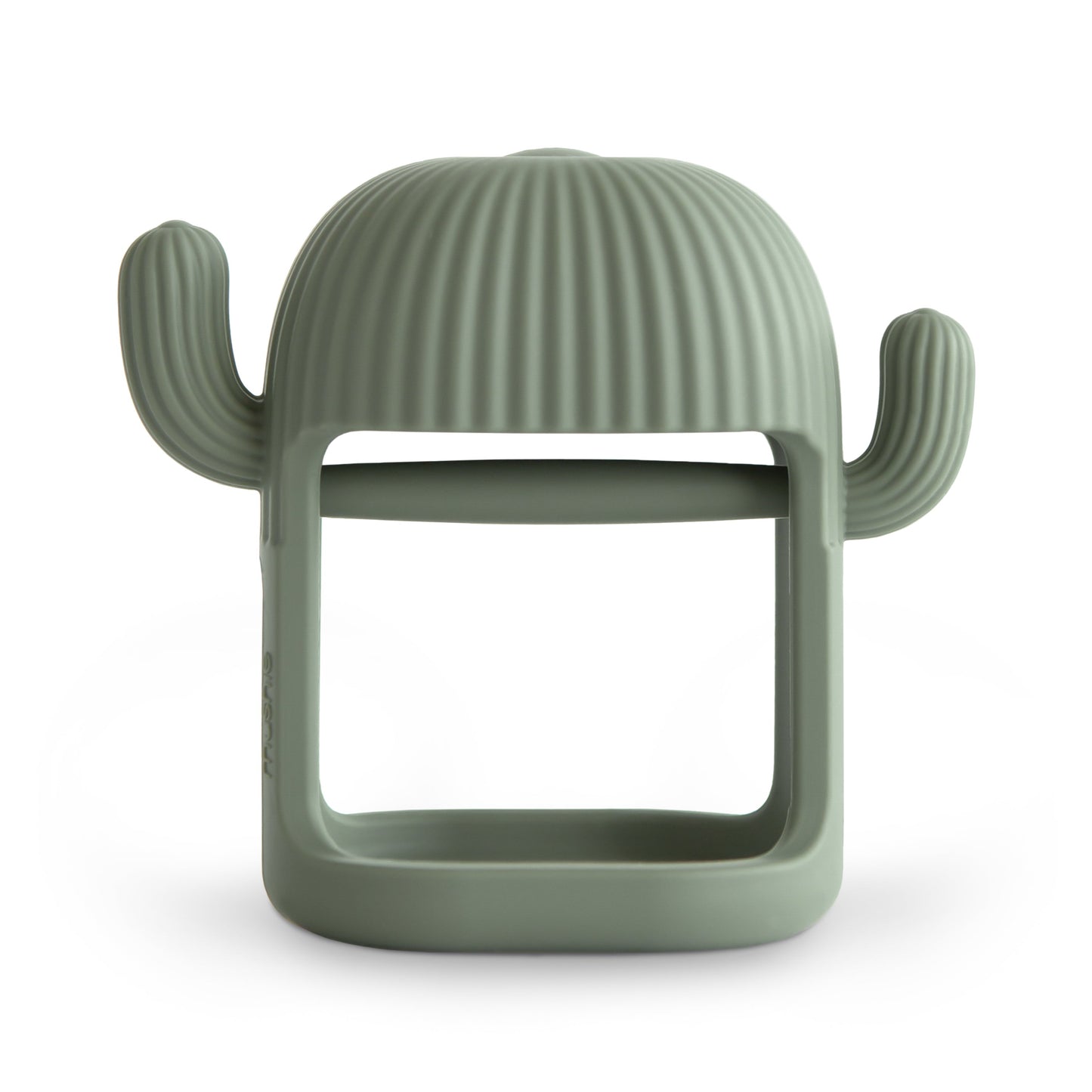 Mushie Cactus Teether – Sage Green | Easy-Grip Silicone Teething Toy for Babies