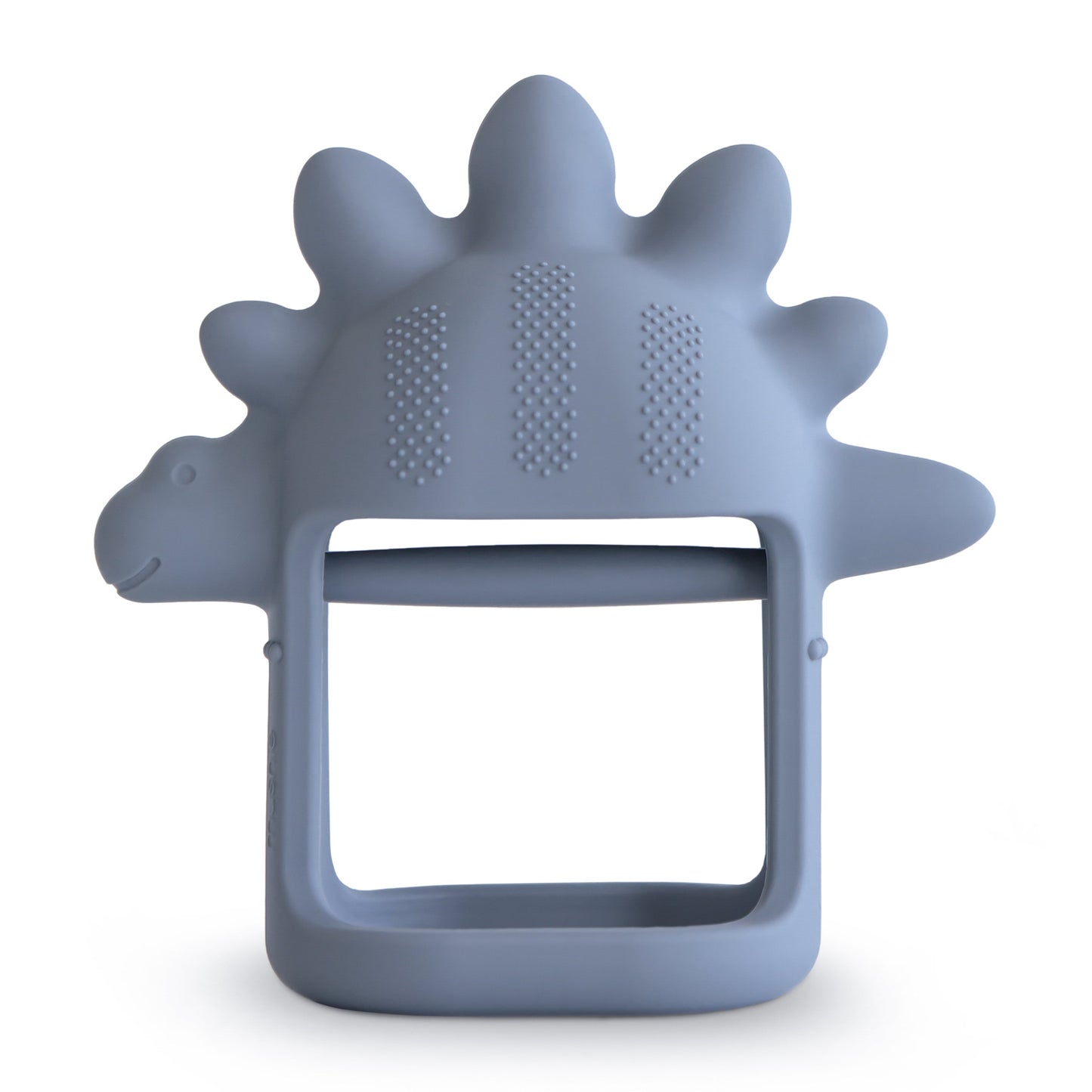 Mushie Dino Teething Ring | Sensory Silicone Teether for Babies – Soft, Safe & Textured