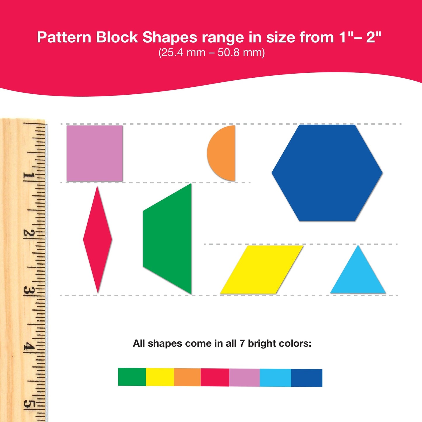 FreshCut Crafts Pattern Block Shapes – 882-Piece Geometry & Creativity Set
