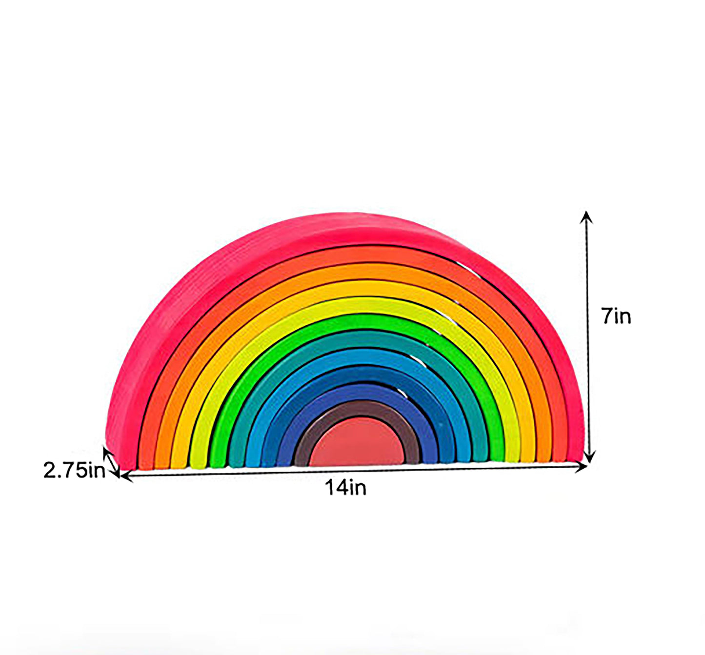 Avenlur Wooden Rainbow Stacking Blocks – Colorful Montessori Building & Balance Set