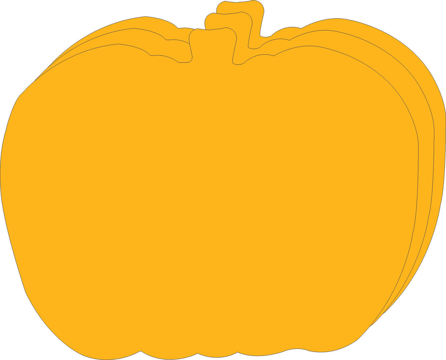 Shapes Etc. Bright Neon Pumpkin Super Cut-Outs – Large Orange Cardstock Pumpkins for Classroom Crafts, Learning Games & Fall Decorations (15 Sheets, 8” x 10”)